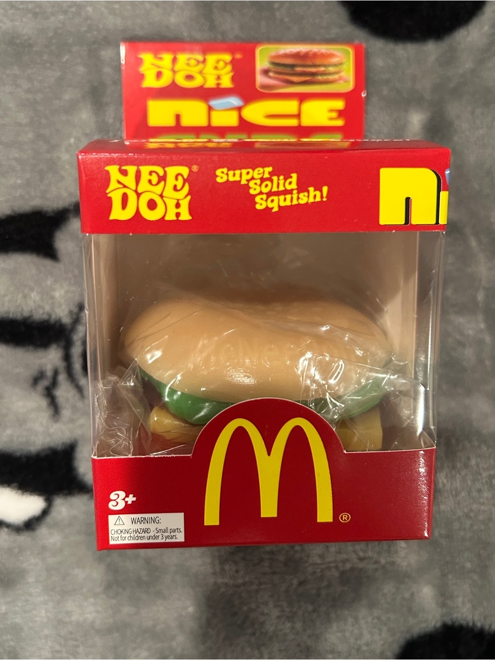 NeeDoh McDonald's Beige Burger Squish Toy - Super Solid Squish